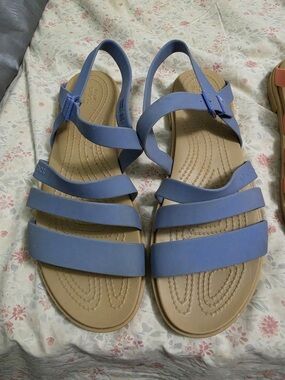Women's crocs Strappy Blue Comfort Sandals